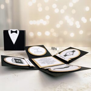 Exploding box – Pudełko z życzeniami – Męski garnitur